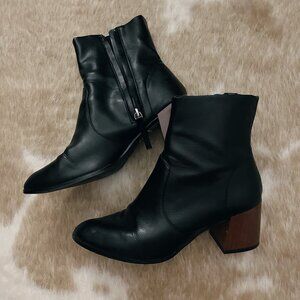 asos black chunky heel boots